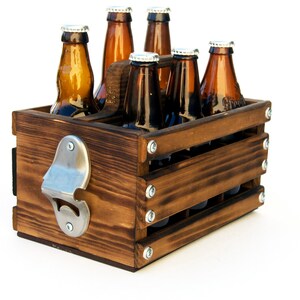 Custom-Built Rustic 6-Pack Beer Holder image 4