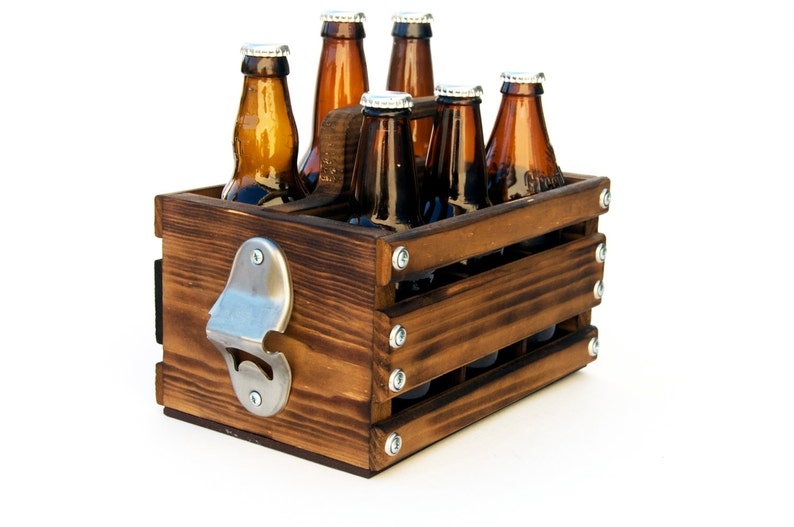 Custom-Built Rustic 6-Pack Beer Holder image 4