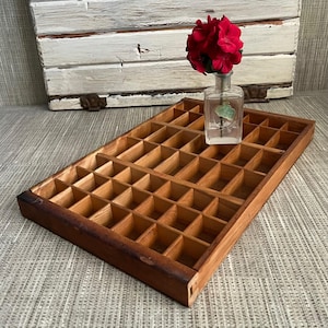 Vintage Printers Tray, Printers Drawer, Display Box, Rustic Decor, Farmhouse, Industrial Decor
