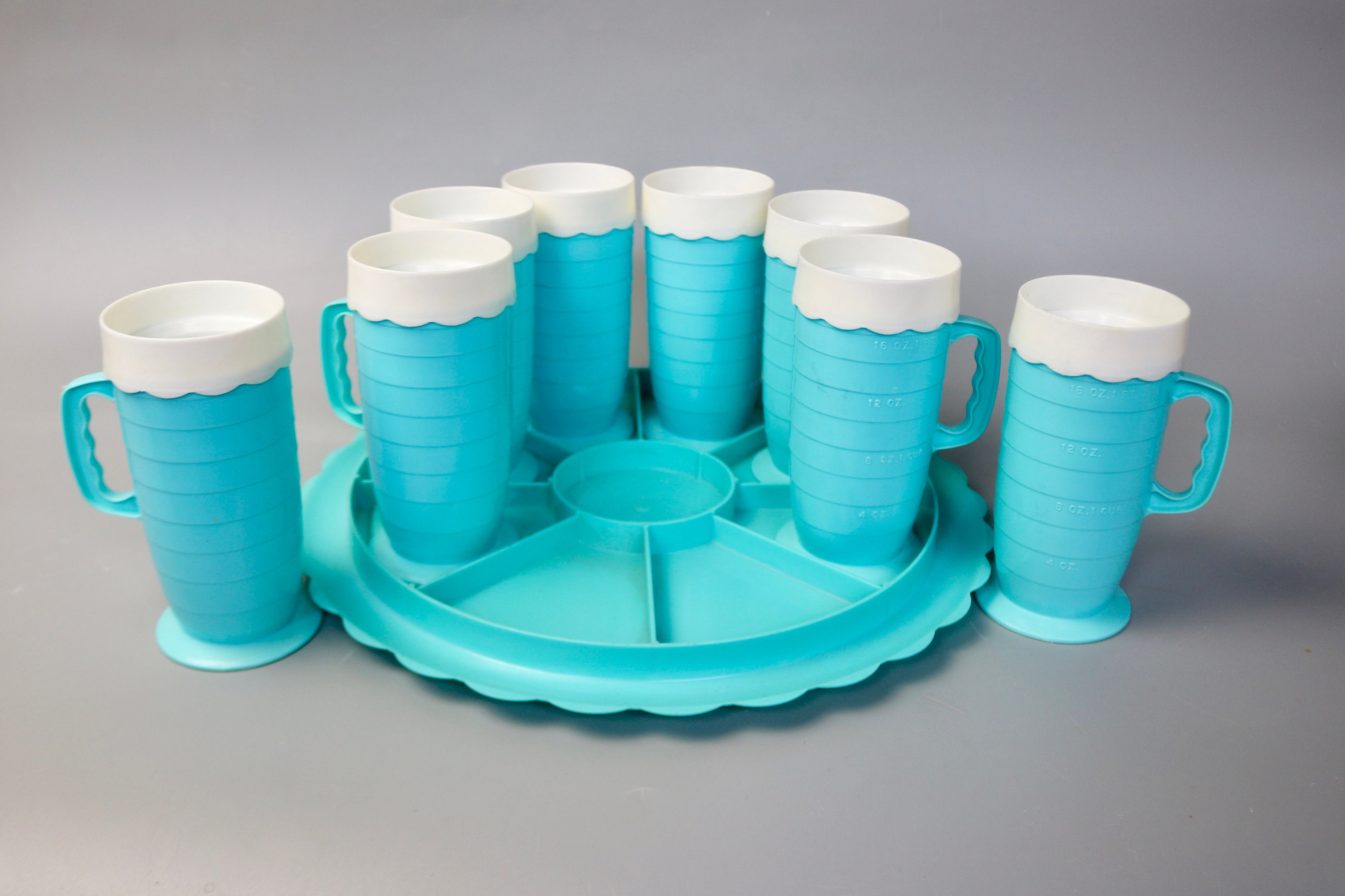 Vintage Midcentury Blue Drinkware Set Blisscraft of Etsy