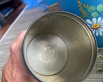 Vintage Blue Ransburg Canister Set Graduated Hand Painted
