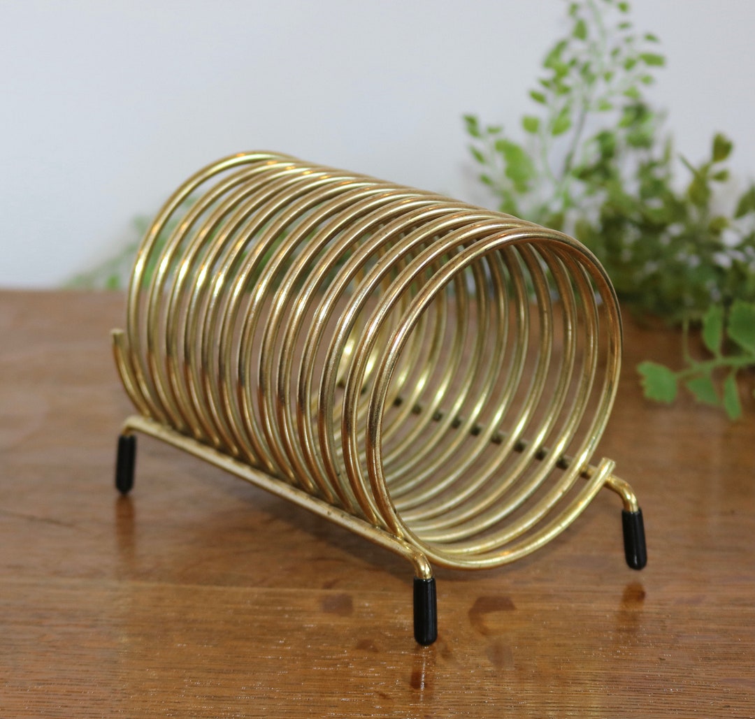 Vintage Gold Spiral Letter Holder Midcentury Letter Holder Etsy