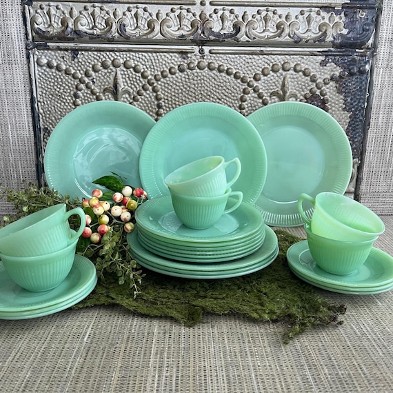 Fire King Jadeite “Jane Ray” Salad/Dessert Plate Fire King Jadeite “Jane Ray” Salad/Dessert Plate