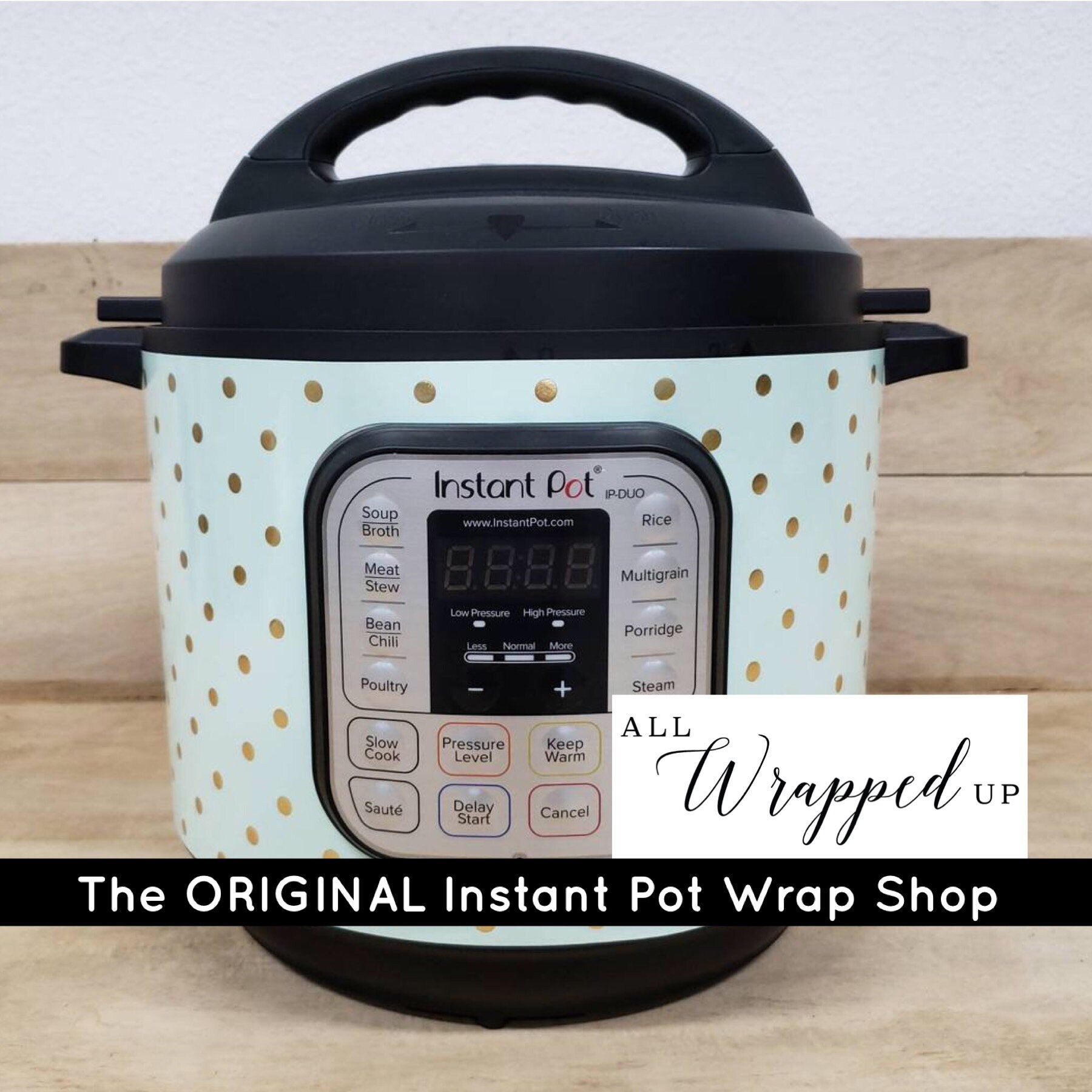 Mint and Gold Dots Pressure Cooker Wrap Instant Pot Wrap Etsy