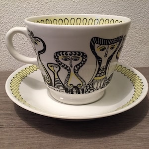 ARABIA Ravenna Large Set, Cup & Saucer, Birger Kaipiainen - Etsy