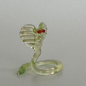 Cobra miniatura colecionável estatueta de animal de vidro