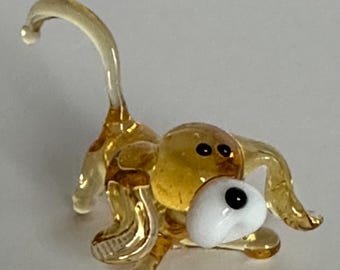 Miniature Glass Dog Collectible Figurine