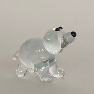 Polar Bear Miniature Glass Collectible Animal Figurine
