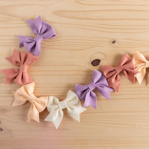 Custom Felt Bow Garland - Boho Nursery and Girl&#39;s Bedroom Decor - Spring Summer Home Decor