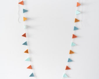 Custom Color Mini Triangle Felt Flag Garland | Nursery, Holiday, Classroom, Birthday Decor