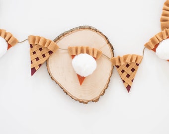 Extra Whipped Cream Pumpkin & Berry Pie Flags | Thanksgiving Decor