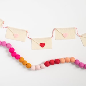 Cartas de amor en fieltro, decoración del día de San Valentín para el dormitorio de los niños, el aula, la cafetería y la decoración del hogar imagen 1