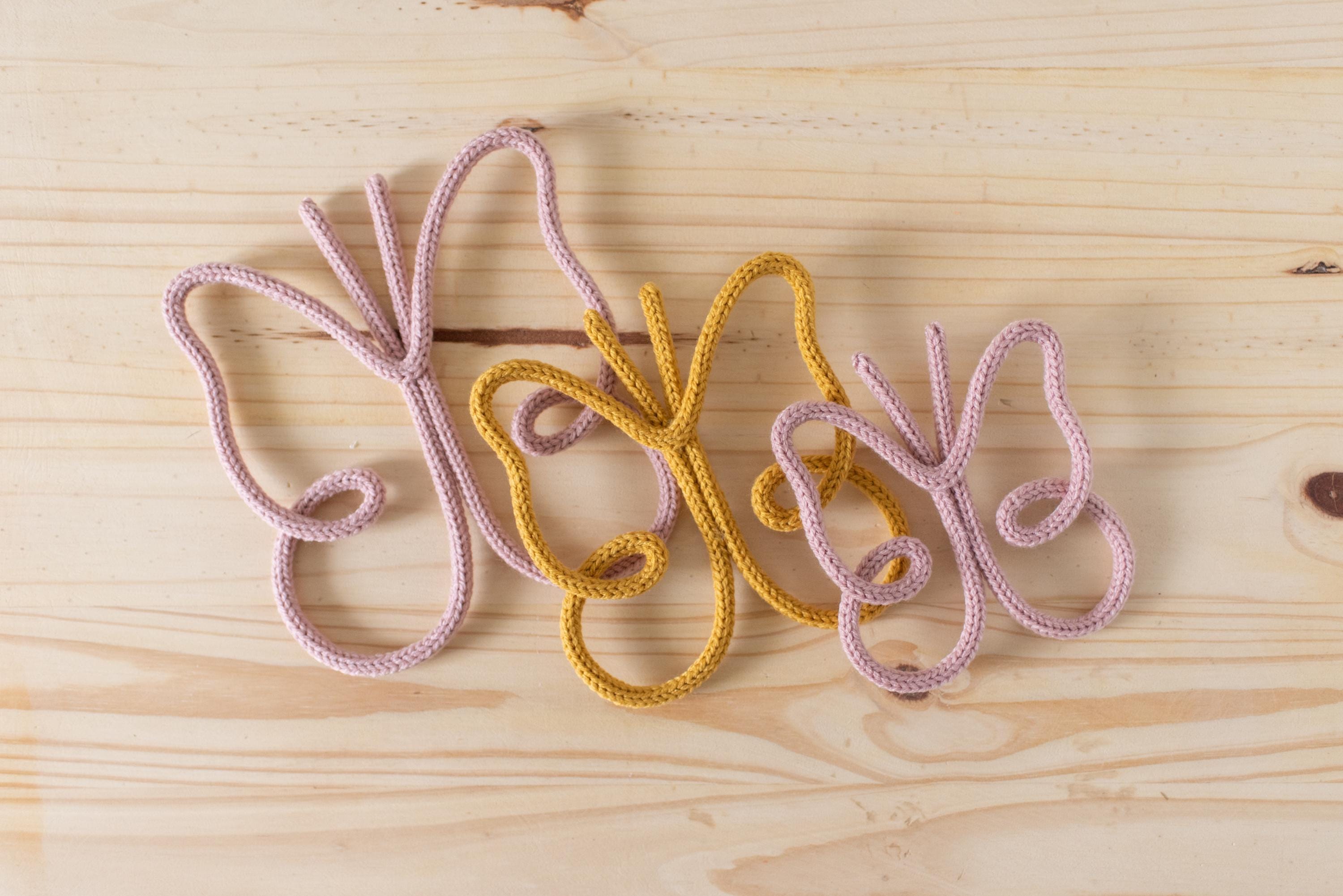 Custom Butterfly Knitted Wire 3D Wall Hanging in Custom Colors - Nursery, Kid's Bedroom and Birthday Decor