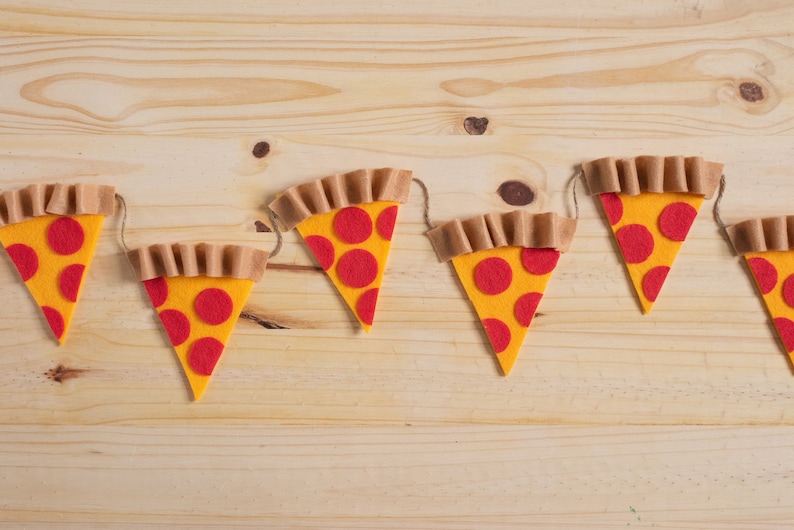 Pepperoni Pizza Slice Banner Pizza Party, Classroom Decor, Birthday Party Decor image 2