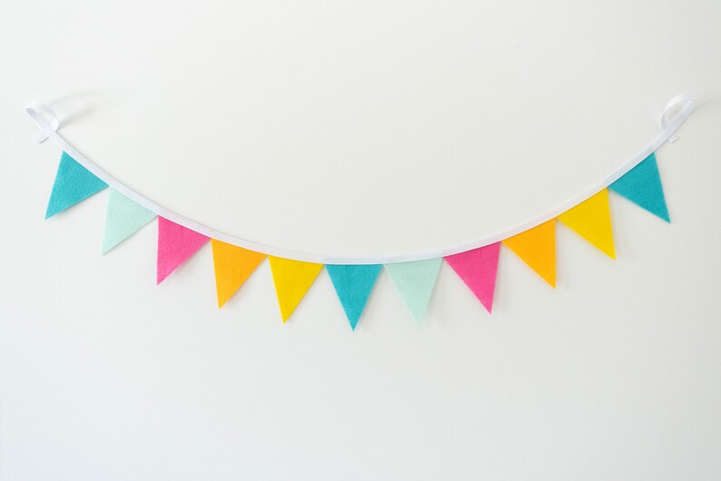CUSTOM Blank Felt Triangle Flag Banner With Bias Tape Bunting Etsy