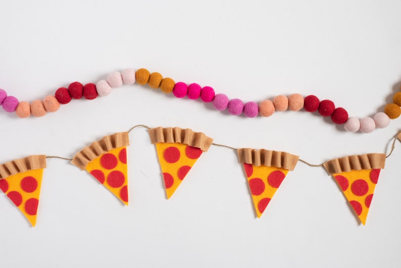 Pepperoni Pizza Slice Banner Pizza Party, Classroom Decor, Birthday Party Decor image 3