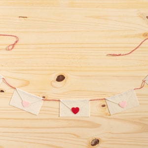 Cartas de amor en fieltro, decoración del día de San Valentín para el dormitorio de los niños, el aula, la cafetería y la decoración del hogar imagen 6