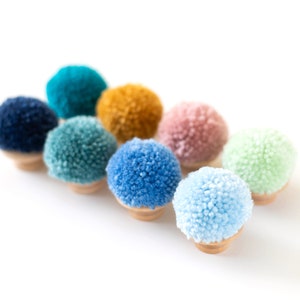 CUSTOM SOLID Pom Pom Dresser Drawer Cabinet Pulls for Nursery and Boho Bedroom Decor image 4