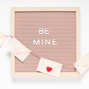 Cartas de amor en fieltro, decoración del día de San Valentín para el dormitorio de los niños, el aula, la cafetería y la decoración del hogar imagen 2