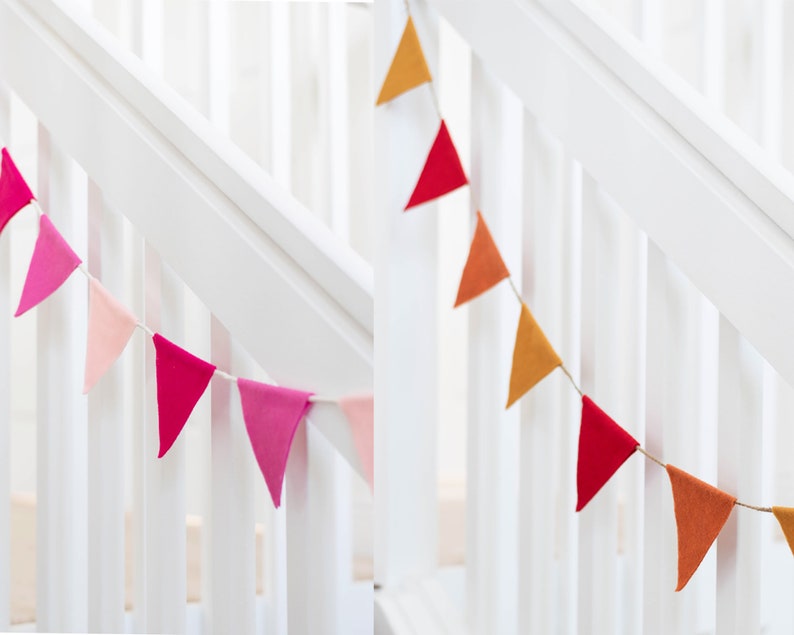 CUSTOM Blank 5ft Felt Triangle Flag Banner for Children and Baby Bedroom, Party Decor, and Holidays image 8