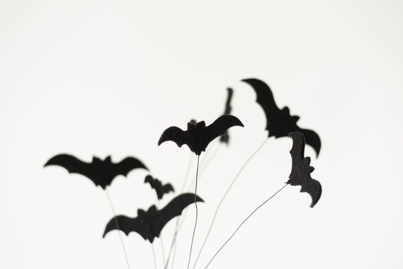 Felt Bat House Plant Stakes for Cute Halloween Decor image 9