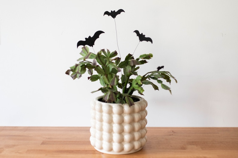 Felt Bat House Plant Stakes for Cute Halloween Decor image 2