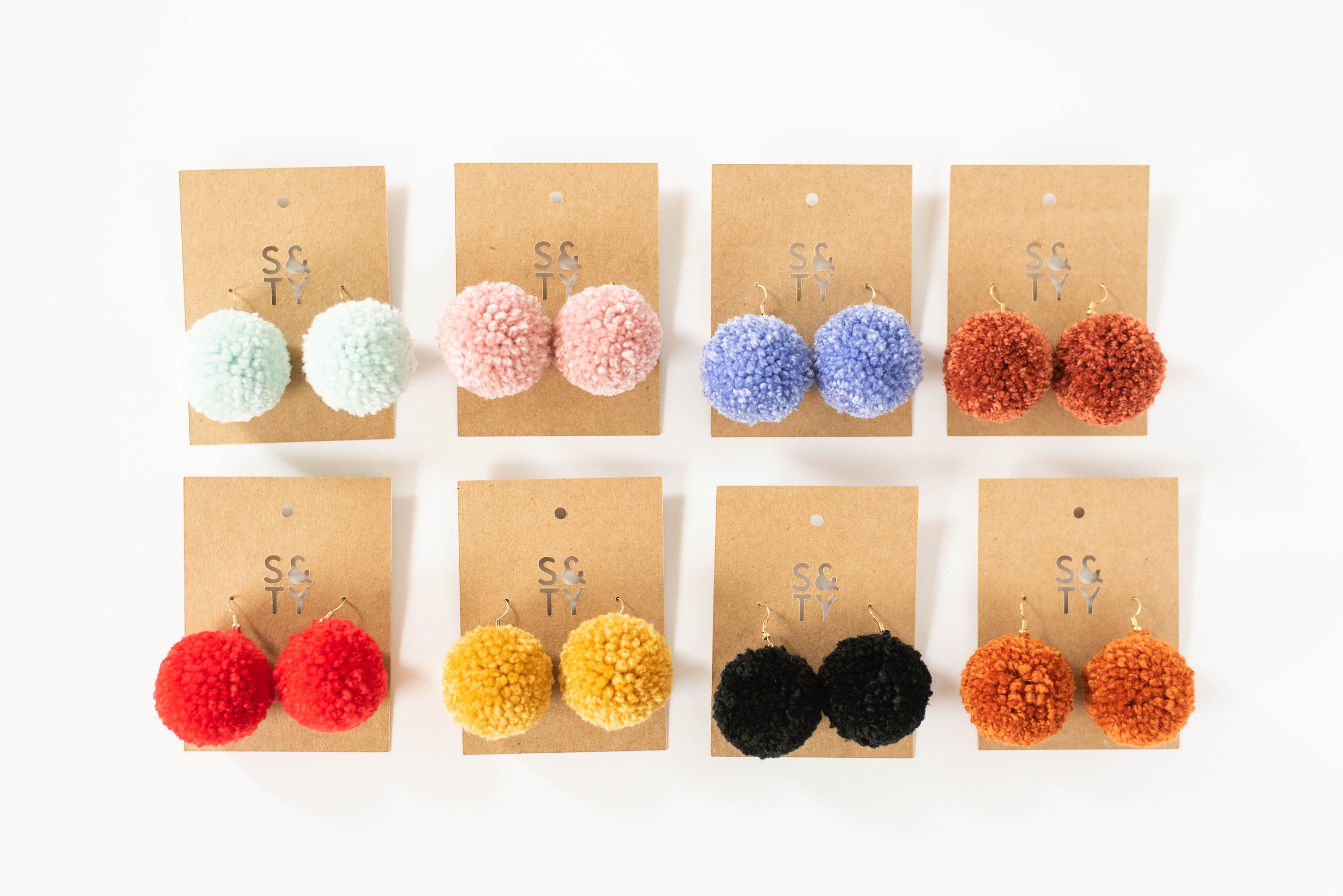 Etsy pom 2024 pom hoop earrings
