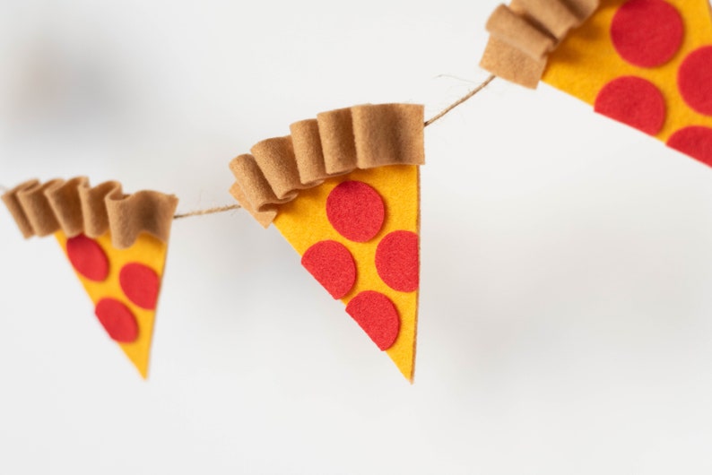 Pepperoni Pizza Slice Banner Pizza Party, Classroom Decor, Birthday Party Decor image 6