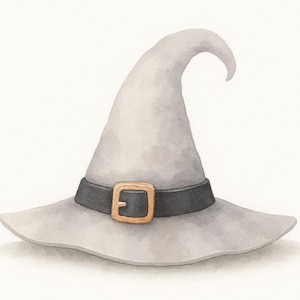 Witch Hat Watercolor Print | Minimalist Halloween Wall Art | Boho Witch Decor | Digital Download