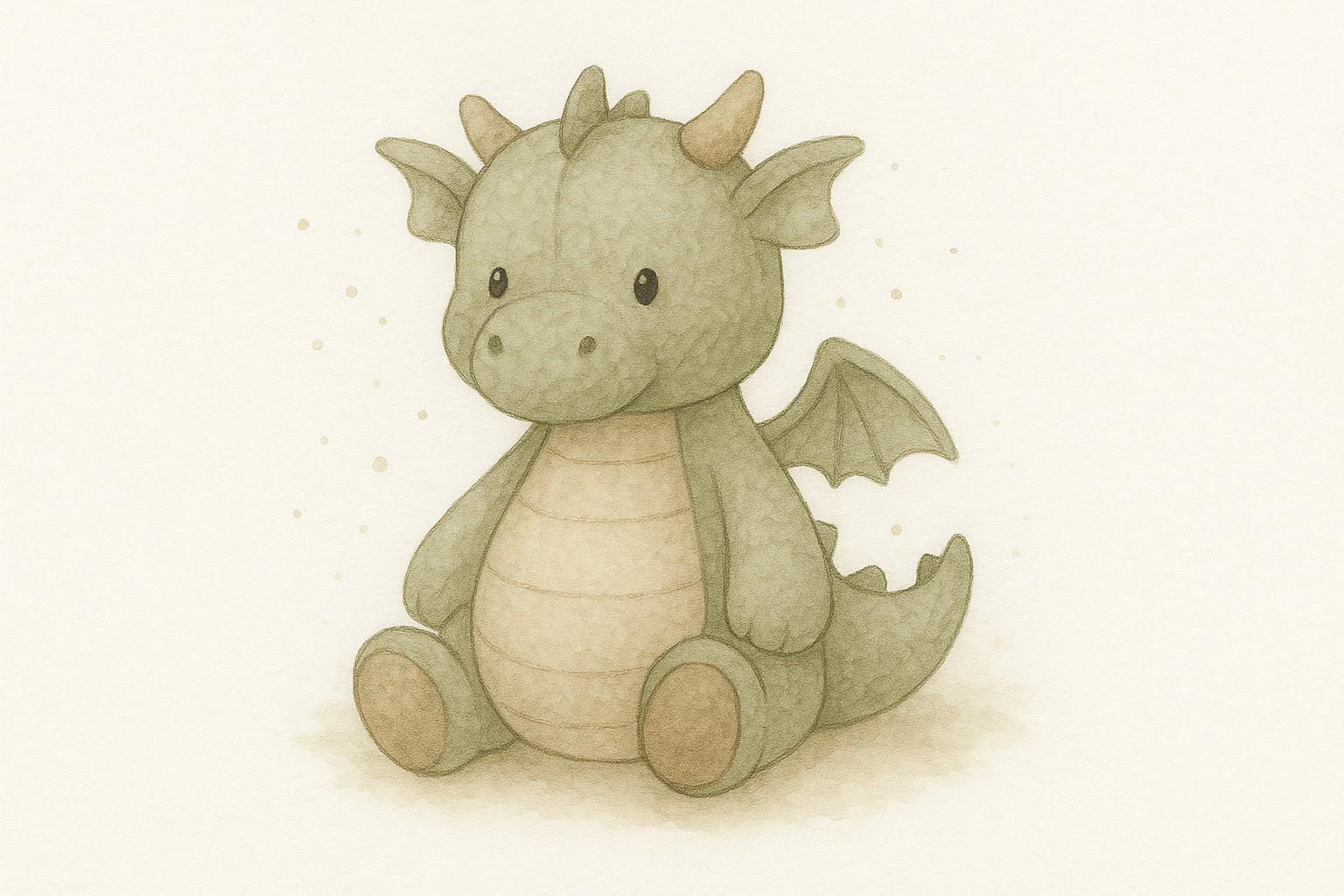 Digital Download | Watercolor Dragon Nursery Art | Animal Wall Decor ...