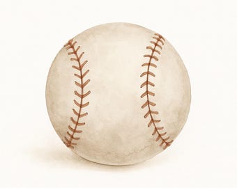 Watercolor Baseball Wall Art | Sports Nursery Printable | Boy’s Room Decor | Baseball Digital Download | Playroom Art Print