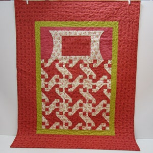 Floral Rose Lap Quilt with Pockets: Wheelchair Blanket (32x40.5 inches)