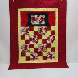 Wheelchair Lap Quilt with Pockets: Cotton Flannel Blanket (32x40 inches)