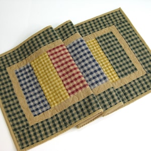 Quilted Table Runner, Homespun Table Runner, Farmhouse Runner, 15 1/2 x 40 1/2 inches.