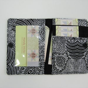Cartera pequeña, Cartera minimalista, Cartera de tela, Cartera de bolsillo, Cartera negra.
