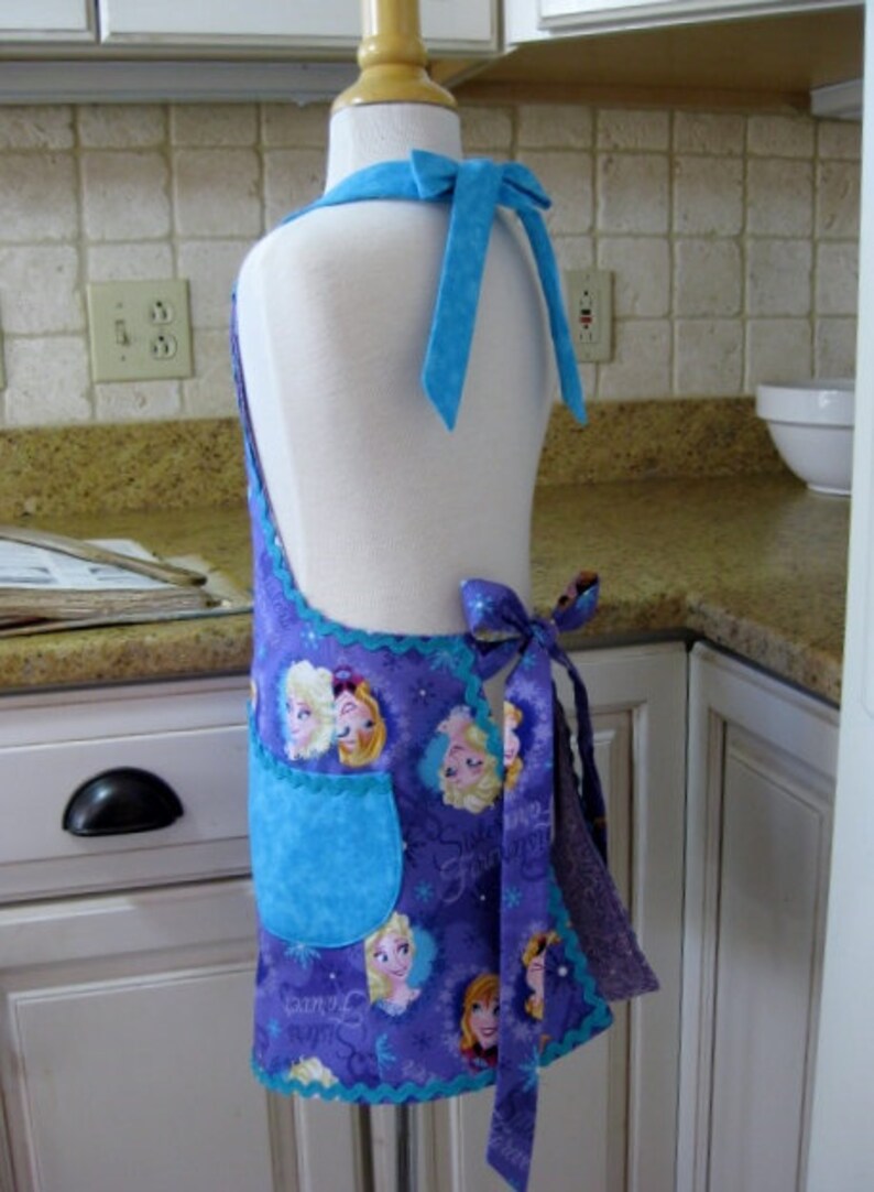Purple Sisters for Ever Apron for Girls with Pockets.