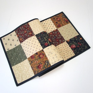 Quilted Table Runner, Farmhouse Patchwork Table Runner, Country Table Runner, 14 x 36 1/4  inches