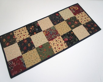 Quilting Table Runner, Patchwork Country Table Topper, Handmade,  (14" x 31 1/2")