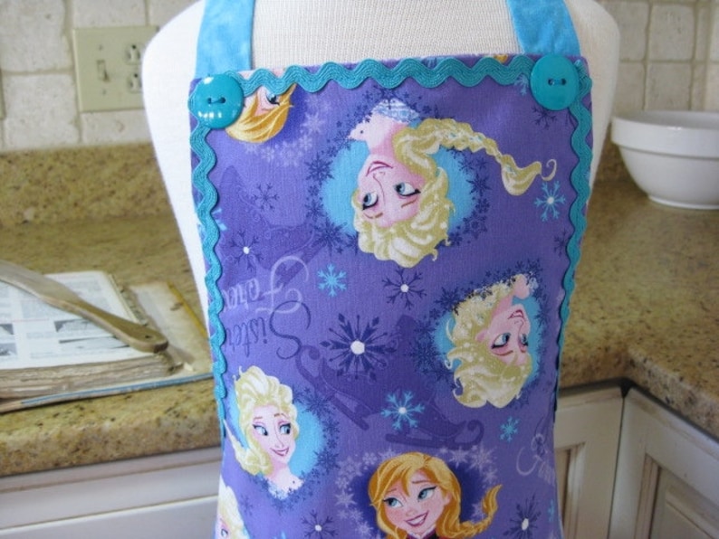 Purple Sisters for Ever Apron for Girls with Pockets.