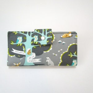 Cartera de mujer, Cartera de tela tipo sobre, Cartera de mujer, Cartera plegable, Carteras con motivos de vida silvestre