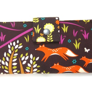 Cartera de mujer, Cartera de zorro, Carteras para mujer, Cartera de tela, Cartera de vida silvestre