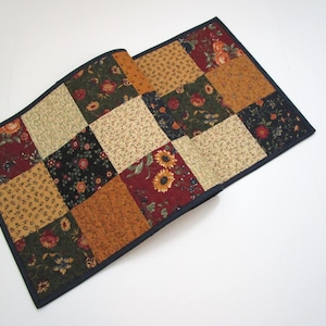 Quilted Table Runner: Patchwork Country Table Topper, Handmade  (14" x 40 1/2")