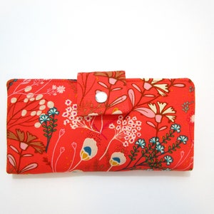 Cartera de mujer, Cartera de mano plegable, Cartera floral para mujer, Carteras para mujer, Cartera vegana