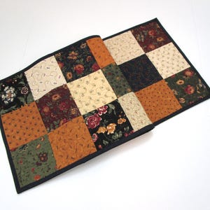Quilted Table Runner, Patchwork Table Runner Primitive Table Runner, Country Decor, 14 x 45 1/2 inches.