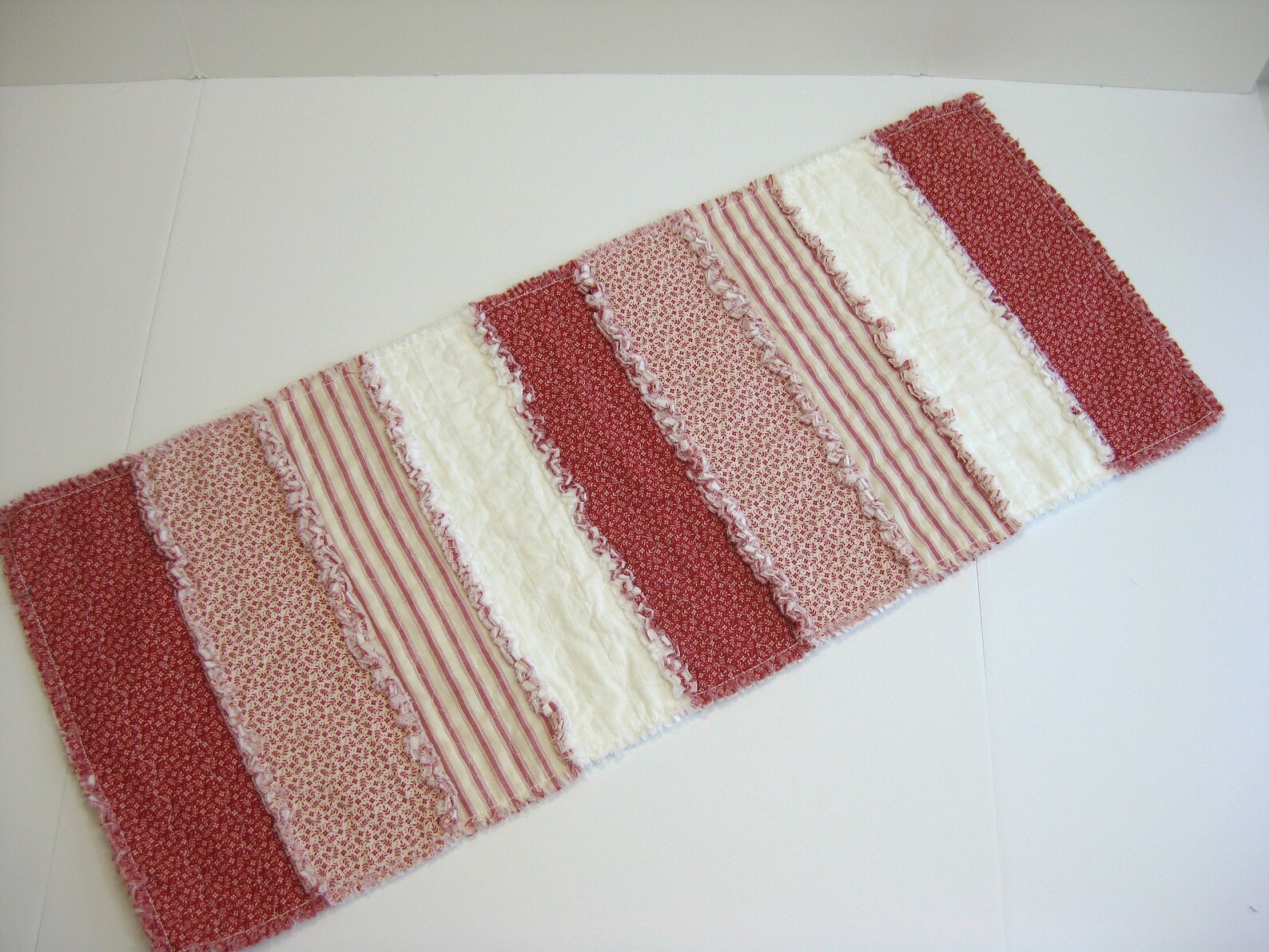 Red Rag table Runner Quilted Table Runner Table Runner Etsy