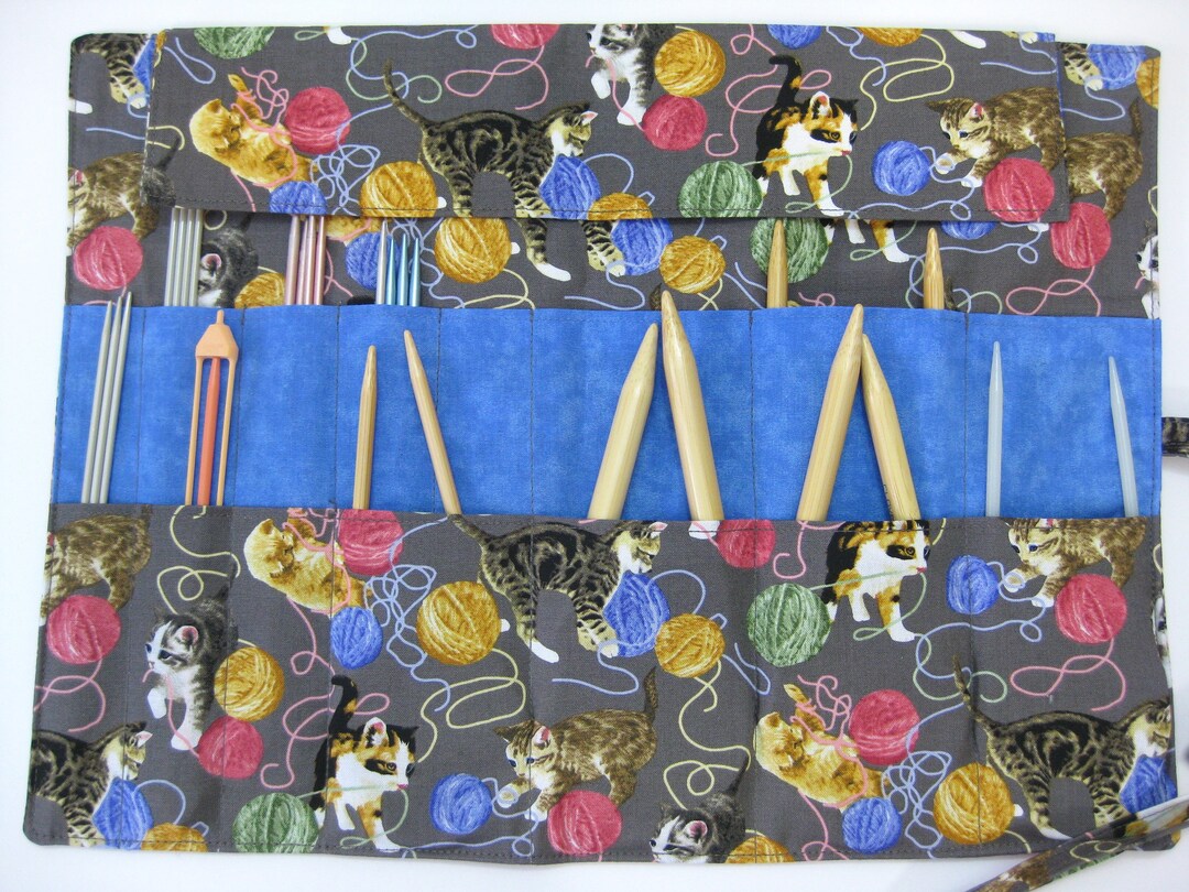 Knitting Needle Cases Cat Circular and Dpn Needle Case Small Etsy