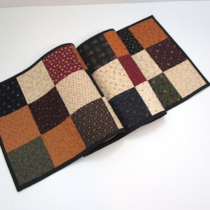 Quilted Table Runner, Patchwork Table Runner, Farmhouse Table Runner, Country Table Runner, 14 x 54 1/2 inches