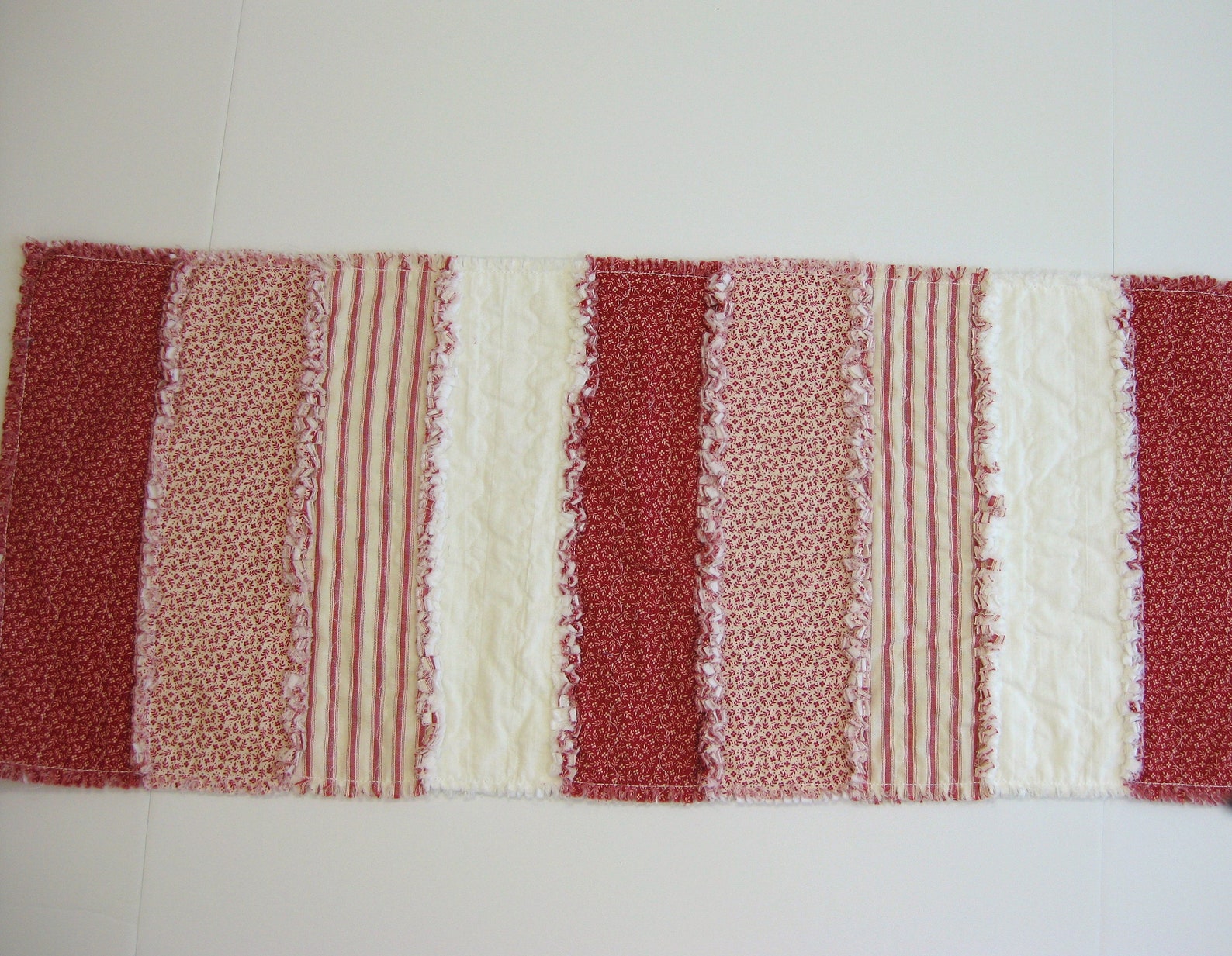 Red Rag table Runner Quilted Table Runner Table Runner Etsy