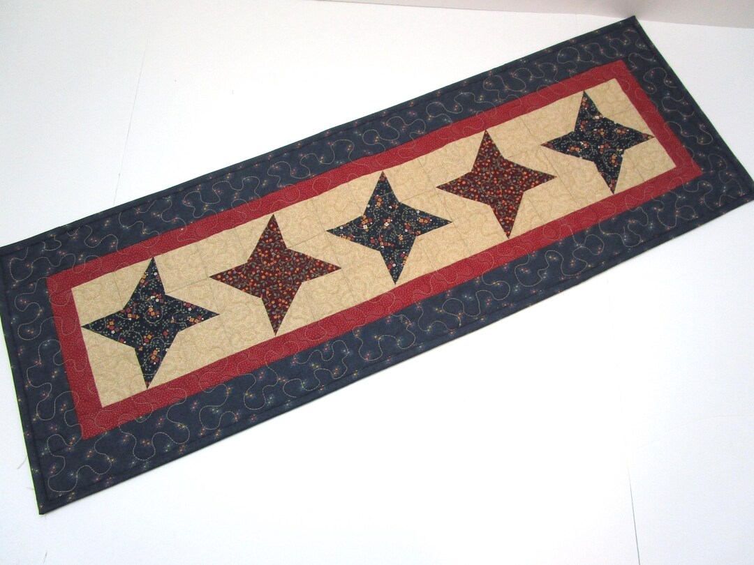 Prairie Pinwheel Quilted Table Runner NCU0DQQ0644