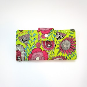 Cartera de mujer, Cartera de señora, Embrague bifold, Cartera de tela, Cartera vegana